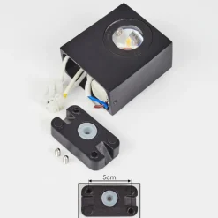 hofstein Applique murale d'extérieur Curvel LED Noir, 2 lumières