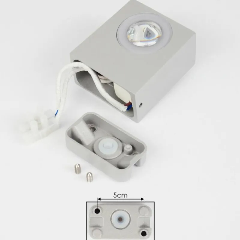 hofstein Applique murale d'extérieur Curvel LED Argenté, 2 lumières