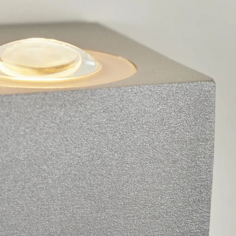 hofstein Applique murale d'extérieur Curvel LED Argenté, 2 lumières