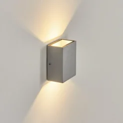 hofstein Applique murale d'extérieur Casmilo LED Argenté, 2 lumières