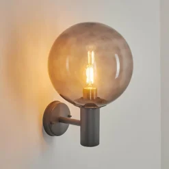 Suspension Verre Fumé-hofstein Applique murale d'extérieur Bostarenga Anthracite, 1 lumière