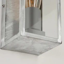 Lampes Vintages & Rétros-hofstein Applique murale d'extérieur Hakkas Argenté, Zingué, 1 lumière