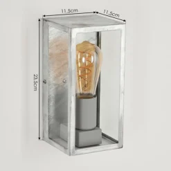 Lampes Vintages & Rétros-hofstein Applique murale d'extérieur Hakkas Argenté, Zingué, 1 lumière