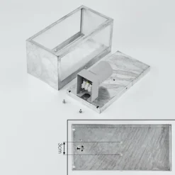 Lampes Vintages & Rétros-hofstein Applique murale d'extérieur Hakkas Argenté, Zingué, 1 lumière