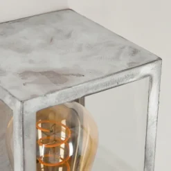 Lampes Vintages & Rétros-hofstein Applique murale d'extérieur Hakkas Argenté, Zingué, 1 lumière