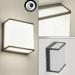 hofstein Applique murale d'extérieur Burseryd LED Anthracite, Blanc, 1 lumière