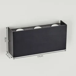 hofstein Applique murale d'extérieur Morenos LED Anthracite, Blanc, 6 lumières