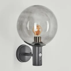 hofstein Applique murale d'extérieur Bostarenga Anthracite, 1 lumière, Détecteur de mouvement