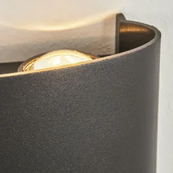 hofstein Applique murale d'extérieur Glencoe LED Noir, 6 lumières