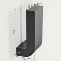 hofstein Applique murale d'extérieur Kirkhall LED Noir, 1 lumière