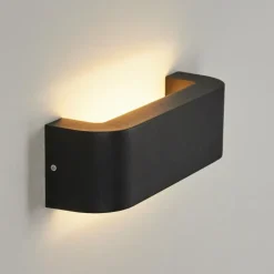 hofstein Applique murale d'extérieur Kirkhall LED Noir, 1 lumière