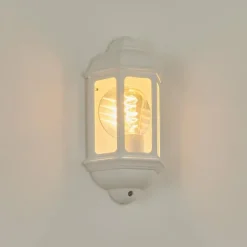 Luminaires Rustiques-hofstein Applique murale d'extérieur Ouse Blanc, 1 lumière