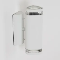 hofstein Applique murale d'extérieur Amyton Blanc, 2 lumières