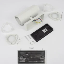 hofstein Applique murale d'extérieur Amyton Blanc, 2 lumières