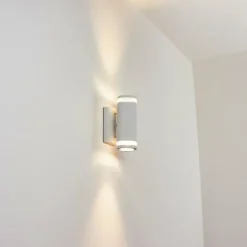 hofstein Applique murale d'extérieur Amyton Blanc, 2 lumières