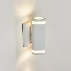 hofstein Applique murale d'extérieur Amyton Blanc, 2 lumières