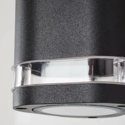 hofstein Applique murale d'extérieur Amyton Noir, 2 lumières