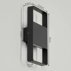 hofstein Applique murale d'extérieur Dundarrah LED Anthracite, 2 lumières