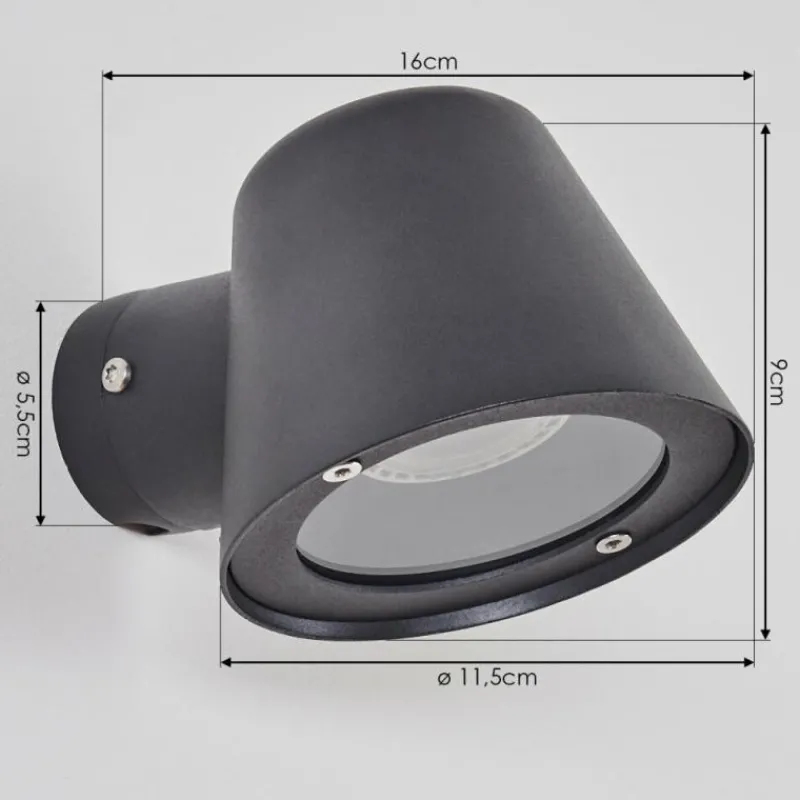 hofstein Applique murale d'extérieur Cook Anthracite, 1 lumière