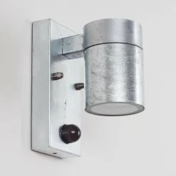 hofstein Applique murale d'extérieur Bessiebelle Zingué, 1 lumière, Détecteur de mouvement