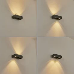 hofstein Applique murale d'extérieur Fletcher LED Anthracite, 2 lumières