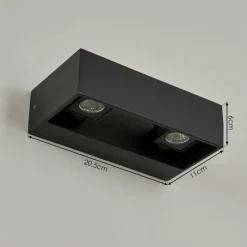 hofstein Applique murale d'extérieur Fletcher LED Anthracite, 2 lumières