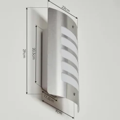 hofstein Applique murale d'extérieur Maleny Acier inoxydable, 1 lumière