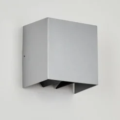 hofstein Applique murale d'extérieur Hoods LED Gris, 2 lumières