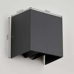 hofstein Applique murale d'extérieur Hoods LED Anthracite, 2 lumières