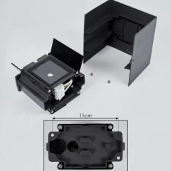 hofstein Applique murale d'extérieur Hoods LED Anthracite, 2 lumières