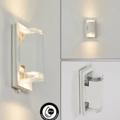 hofstein Applique murale d'extérieur Nabawa Blanc, 2 lumières