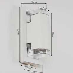 hofstein Applique murale d'extérieur Nabawa Blanc, 2 lumières