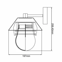 Luminaires Brilliant Applique murale d'extérieur Brilliant Stokesley Noir, 1 lumière