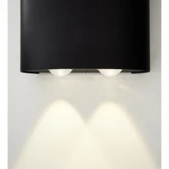 Luminaires Brilliant Applique murale d'extérieur Brilliant Tursdale LED Noir, 4 lumières