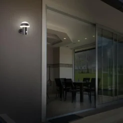 Luminaires Brilliant Applique murale d'extérieur Brilliant Ilton LED Noir, 1 lumière, Détecteur de mouvement