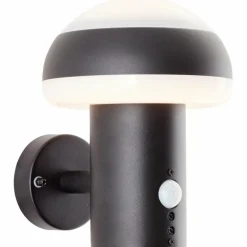 Luminaires Brilliant Applique murale d'extérieur Brilliant Ilton LED Noir, 1 lumière, Détecteur de mouvement