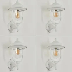 Luminaires Rustiques-hofstein Applique murale d'extérieur Tingha Blanc, 1 lumière