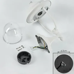 Luminaires Rustiques-hofstein Applique murale d'extérieur Tingha Blanc, 1 lumière