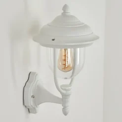 Luminaires Rustiques-hofstein Applique murale d'extérieur Tingha Blanc, 1 lumière