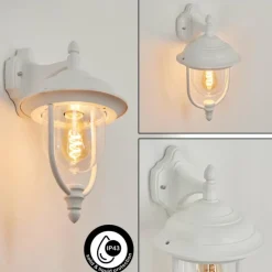 Luminaires Rustiques-hofstein Applique murale d'extérieur Tingha Blanc, 1 lumière