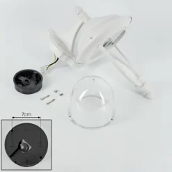 Luminaires Rustiques-hofstein Applique murale d'extérieur Tingha Blanc, 1 lumière