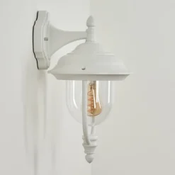 Luminaires Rustiques-hofstein Applique murale d'extérieur Tingha Blanc, 1 lumière