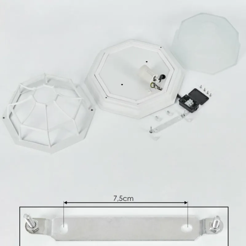 hofstein Applique murale d'extérieur Ibacache Blanc, 1 lumière