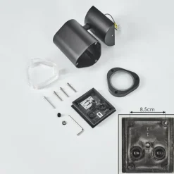 hofstein Applique murale d'extérieur Amyton Noir, 1 lumière