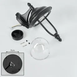 Luminaires Rustiques-hofstein Applique murale d'extérieur Tingha Noir, 1 lumière