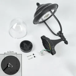 Luminaires Rustiques-hofstein Applique murale d'extérieur Tingha Noir, 1 lumière