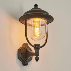 Luminaires Rustiques-hofstein Applique murale d'extérieur Tingha Noir, 1 lumière