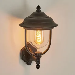 Luminaires Rustiques-hofstein Applique murale d'extérieur Tingha Noir, 1 lumière