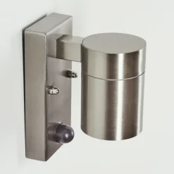 hofstein Applique murale d'extérieur Bessiebelle Acier inoxydable, 1 lumière, Détecteur de mouvement
