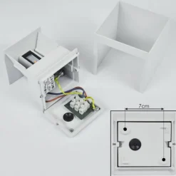 hofstein Applique murale d'extérieur Pyalong LED Blanc, 1 lumière